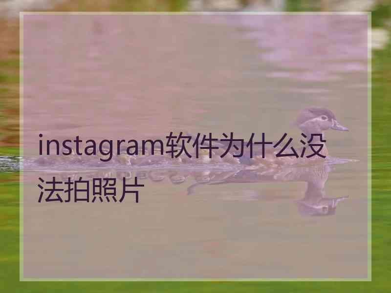 instagram软件为什么没法拍照片