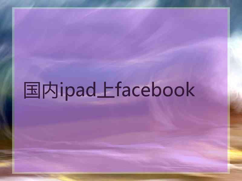 国内ipad上facebook