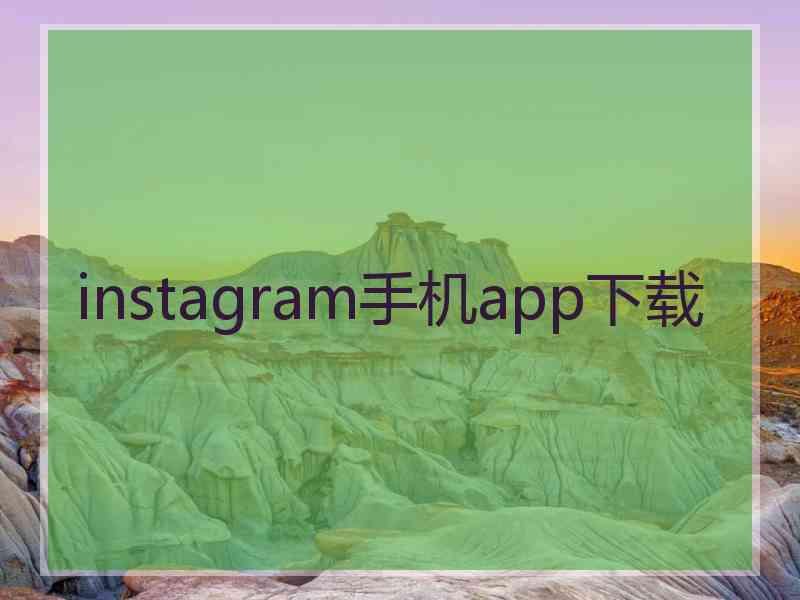 instagram手机app下载